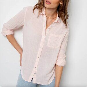 Rails Ellis Cotton Button Down Shirt in Petal Pink, Women's small